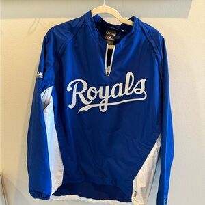Majestic Royals Blue Pullover Jacket Size Large